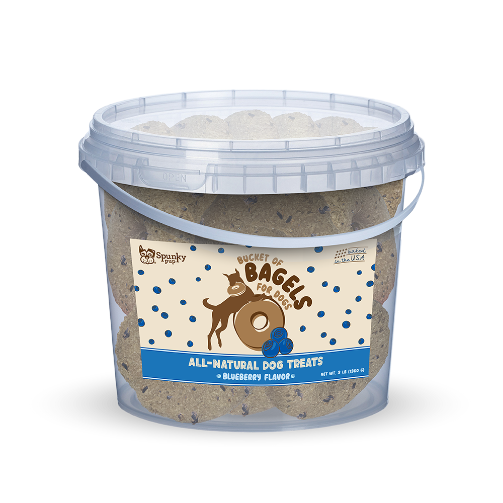 Bucket of Bagels, Dog Treats, Blueberry, 3 lbs
