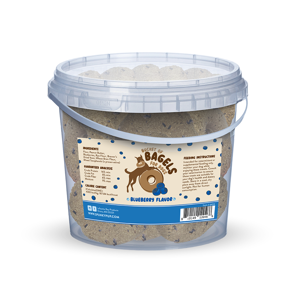 Bucket of Bagels, Dog Treats, Blueberry, 3 lbs