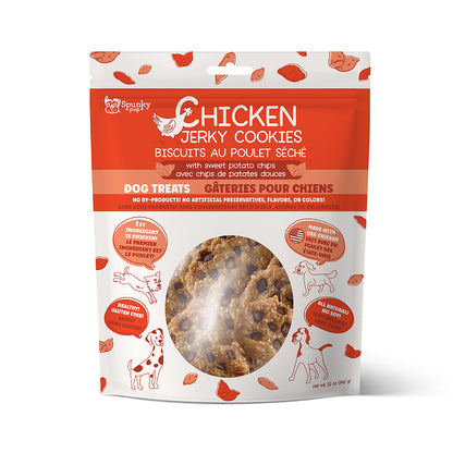 Chicken Jerky Cookies with Sweet Potato Chips