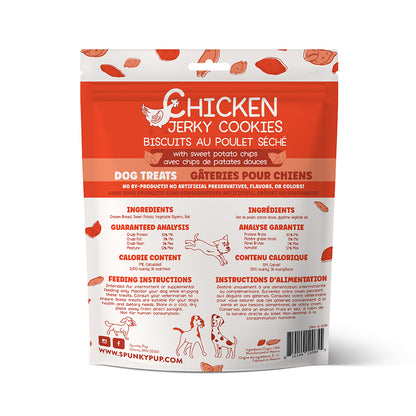Chicken Jerky Cookies with Sweet Potato Chips
