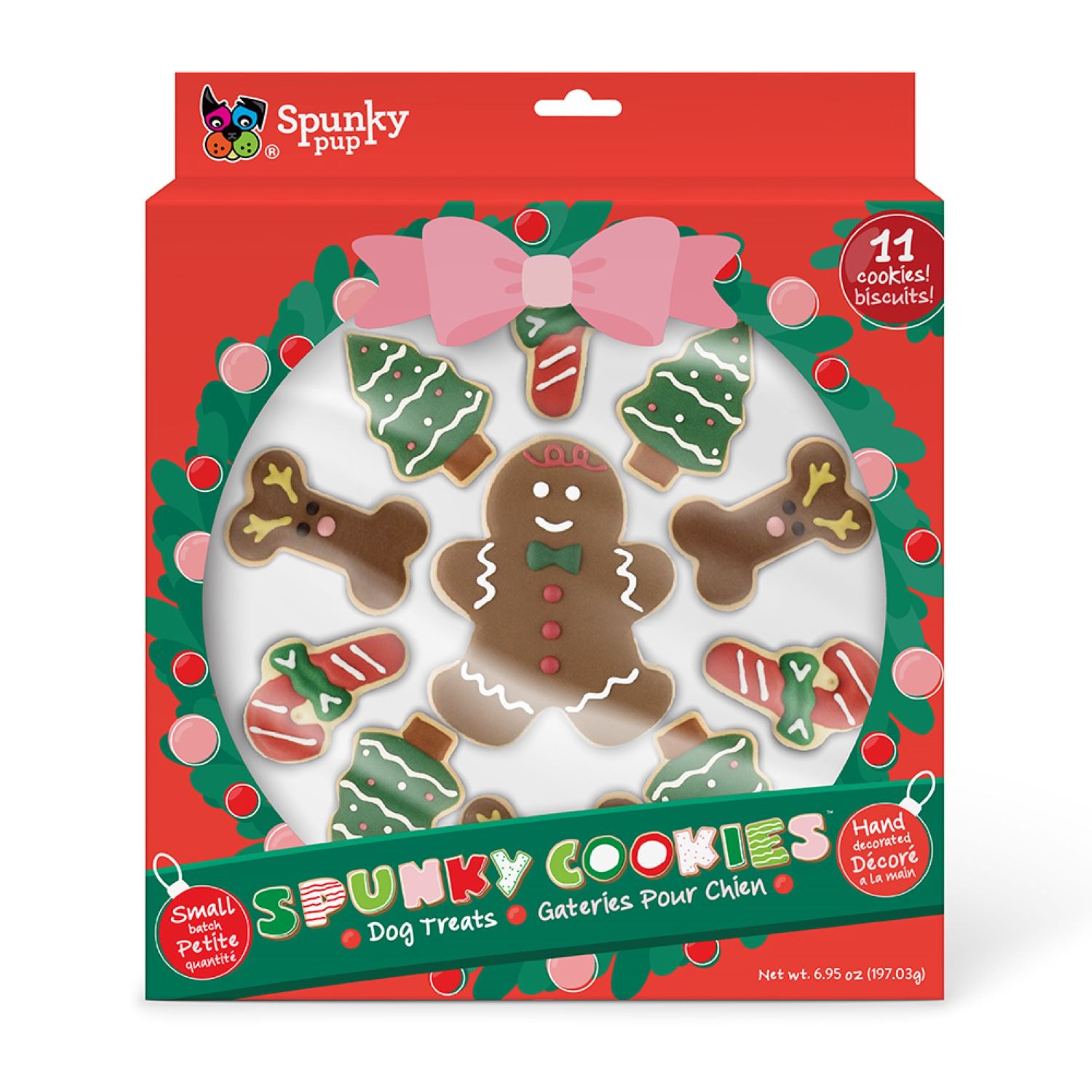 Spunky Cookies, Frosted Cookie Holiday Dog Treat, 11 Assorted