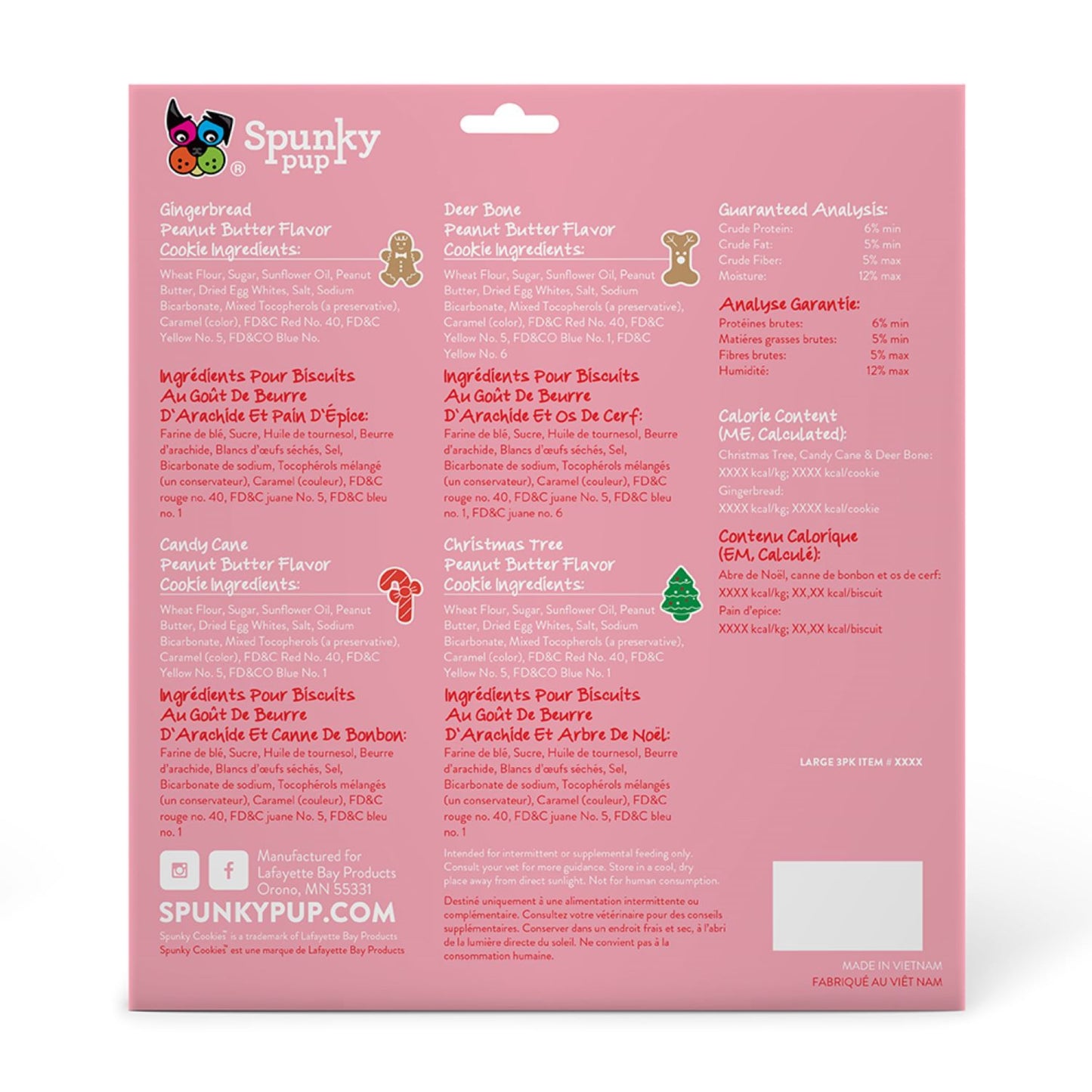 Spunky Cookies, Frosted Cookie Holiday Dog Treat, 11 Assorted Cookies