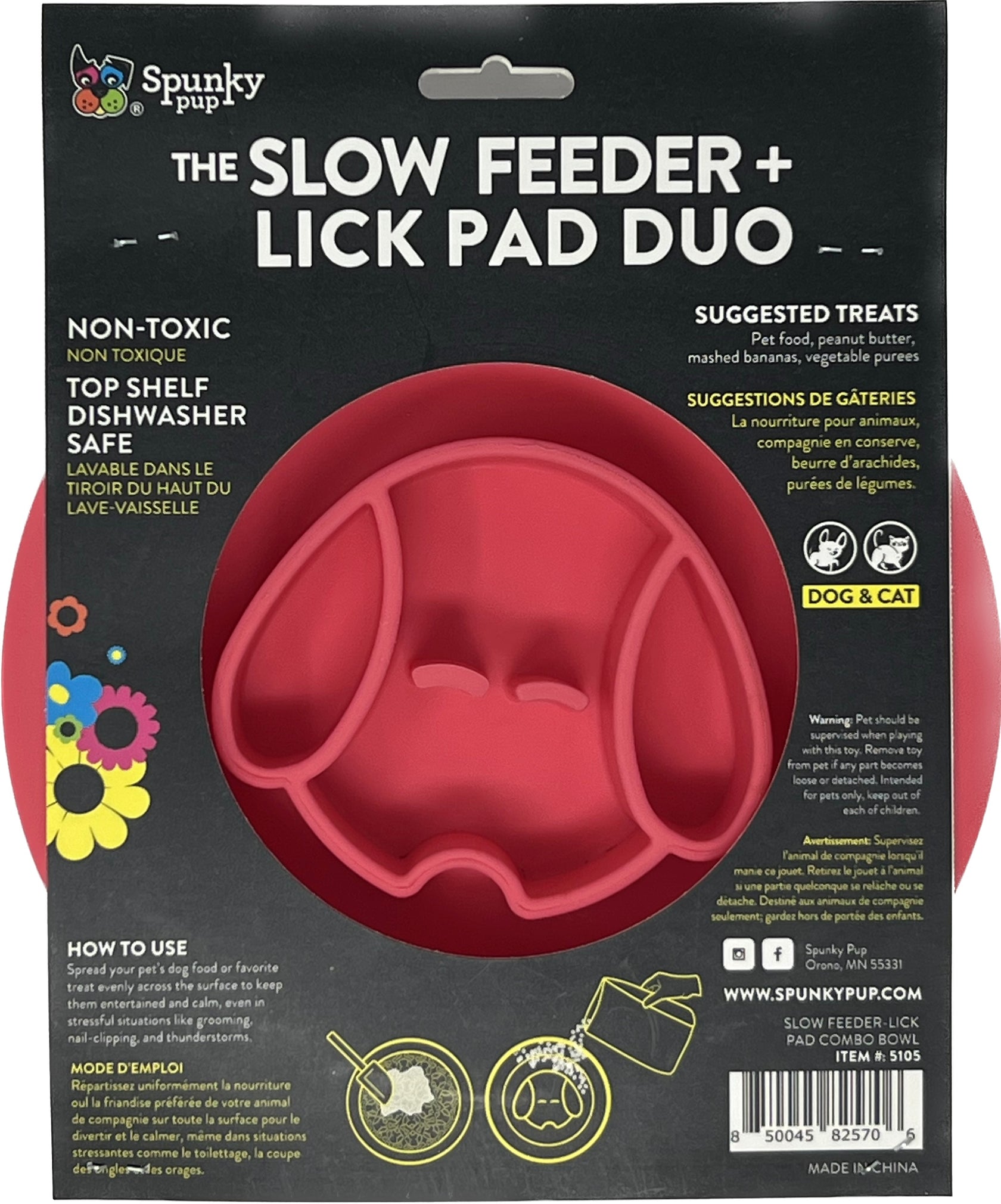 Slow Feeder Lick Pad Combo Spunky Pup